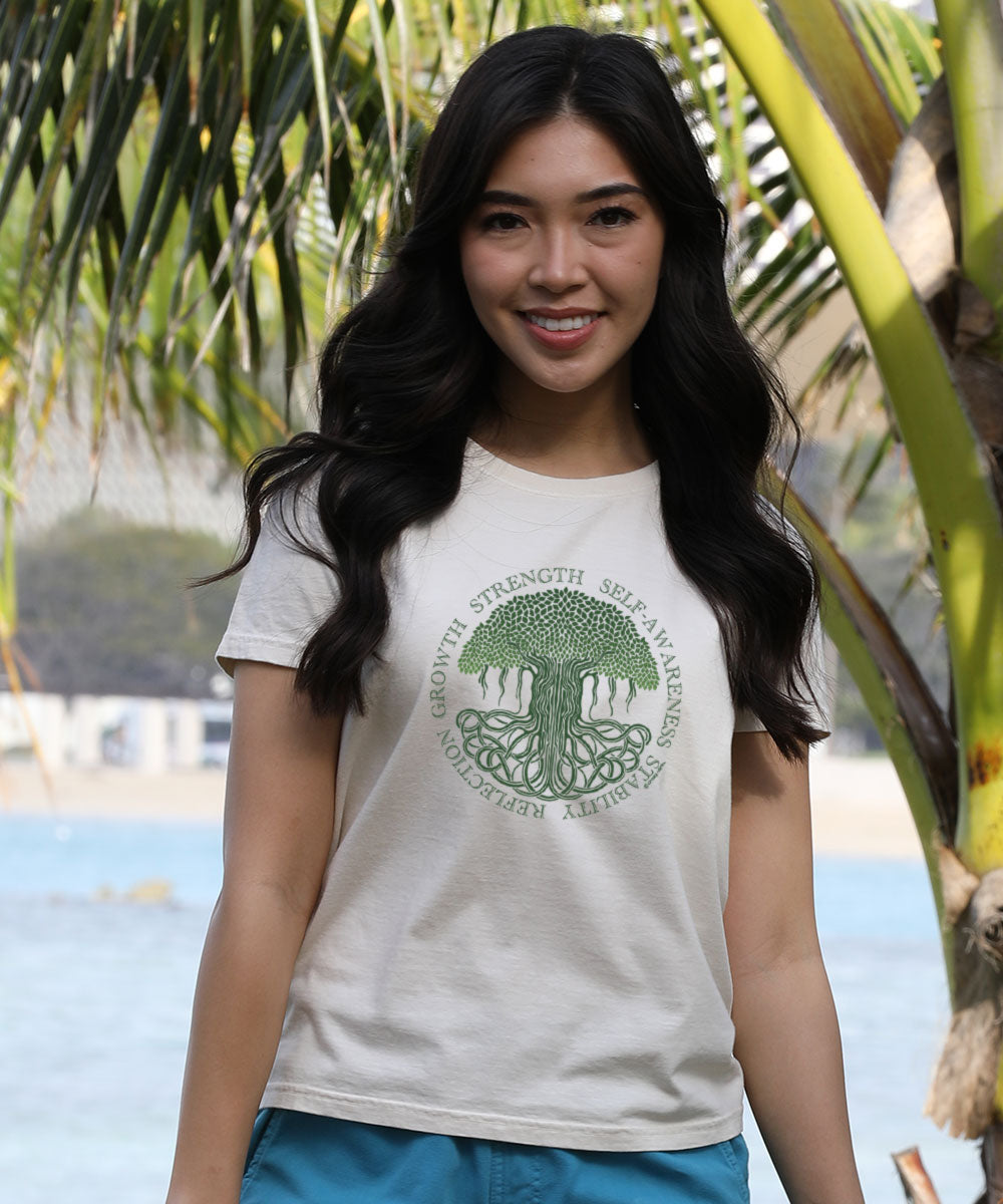 Banyan Tree - Coconut Dyed Short Sleeve Crewneck T-Shirt 2 Banyan Tree - Coconut Dyed Short Sleeve Crewneck T-Shirt