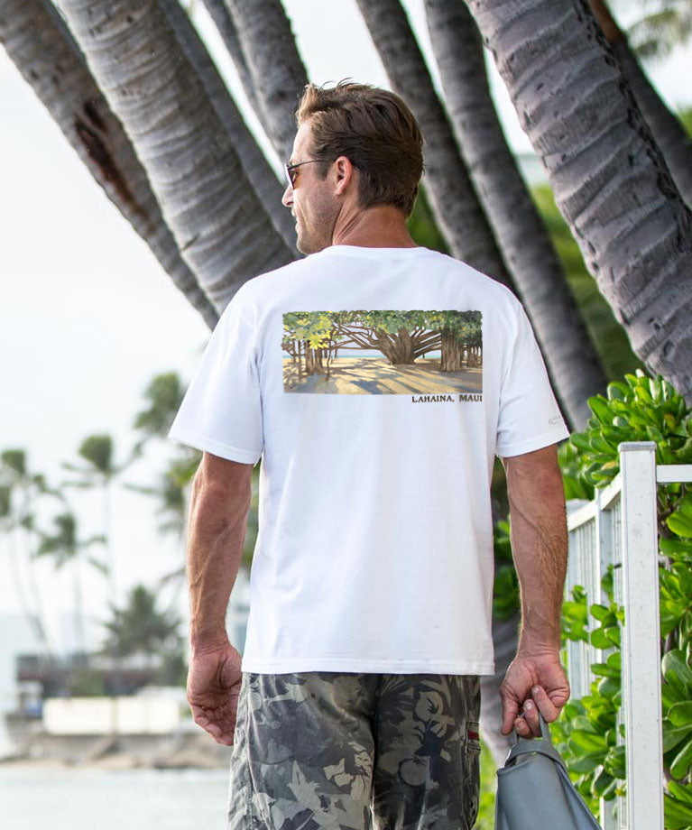 Banyan Tree Court - White Short Sleeve Crewneck T-Shirt 2 Banyan Tree Court - White Short Sleeve Crewneck T-Shirt