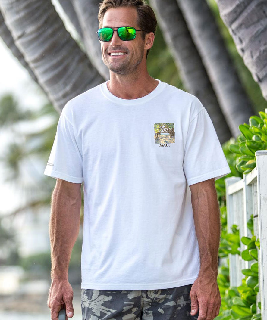 Banyan Tree Court - White Short Sleeve Crewneck T-Shirt 3 Banyan Tree Court - White Short Sleeve Crewneck T-Shirt
