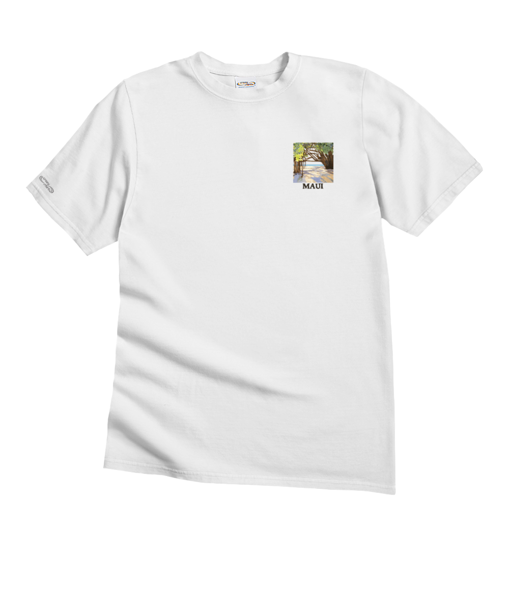 Banyan Tree Court - White Short Sleeve Crewneck T-Shirt 4 Banyan Tree Court - White Short Sleeve Crewneck T-Shirt