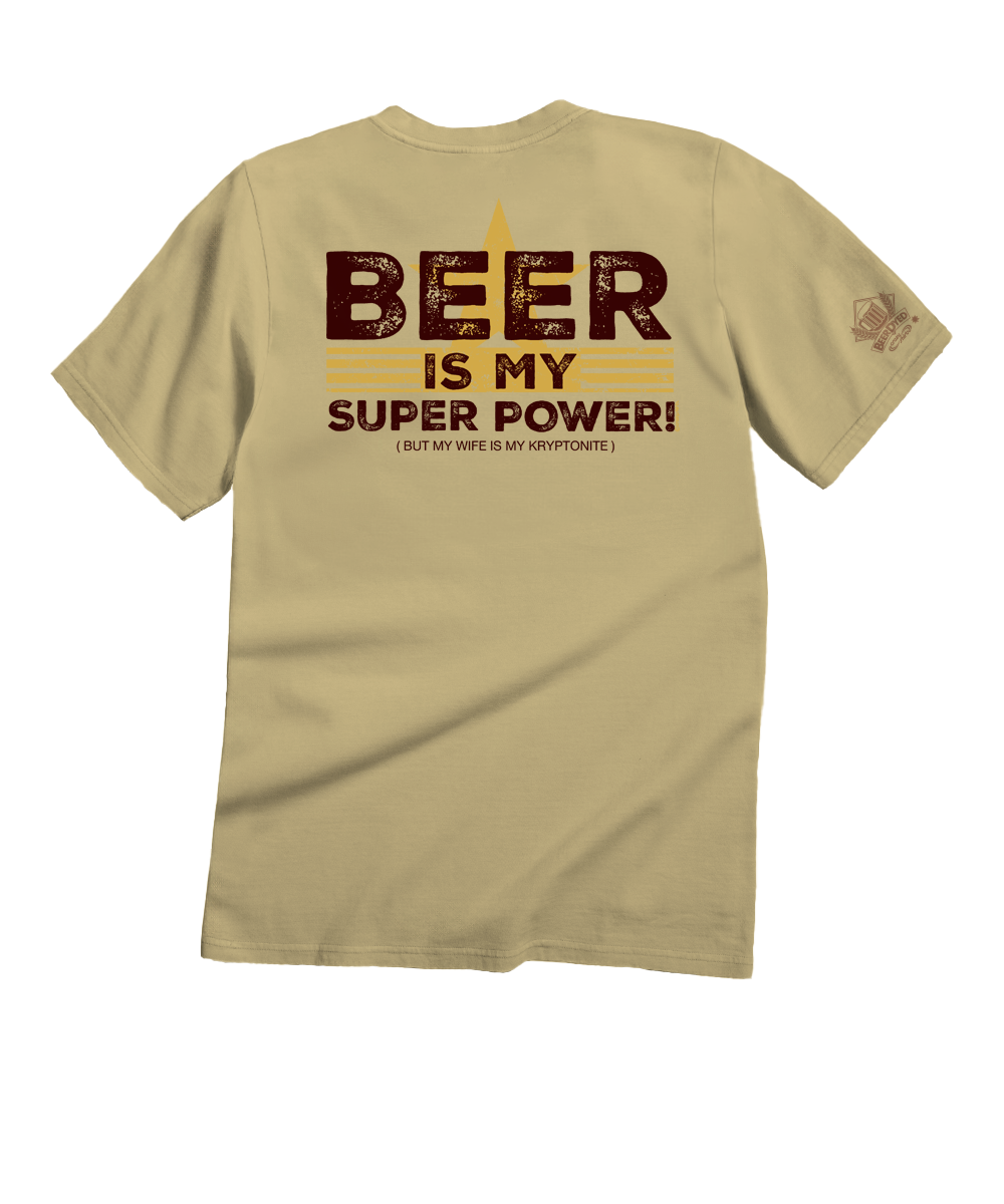 Beer Power - Beer Dyed Short Sleeve Crewneck T-Shirt