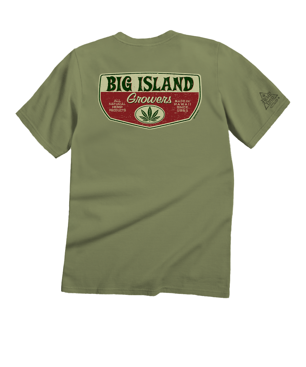 Big Island Growers - Hemp Dyed Short Sleeve Crewneck T-Shirt 1 Big Island Growers - Hemp Dyed Short Sleeve Crewneck T-Shirt