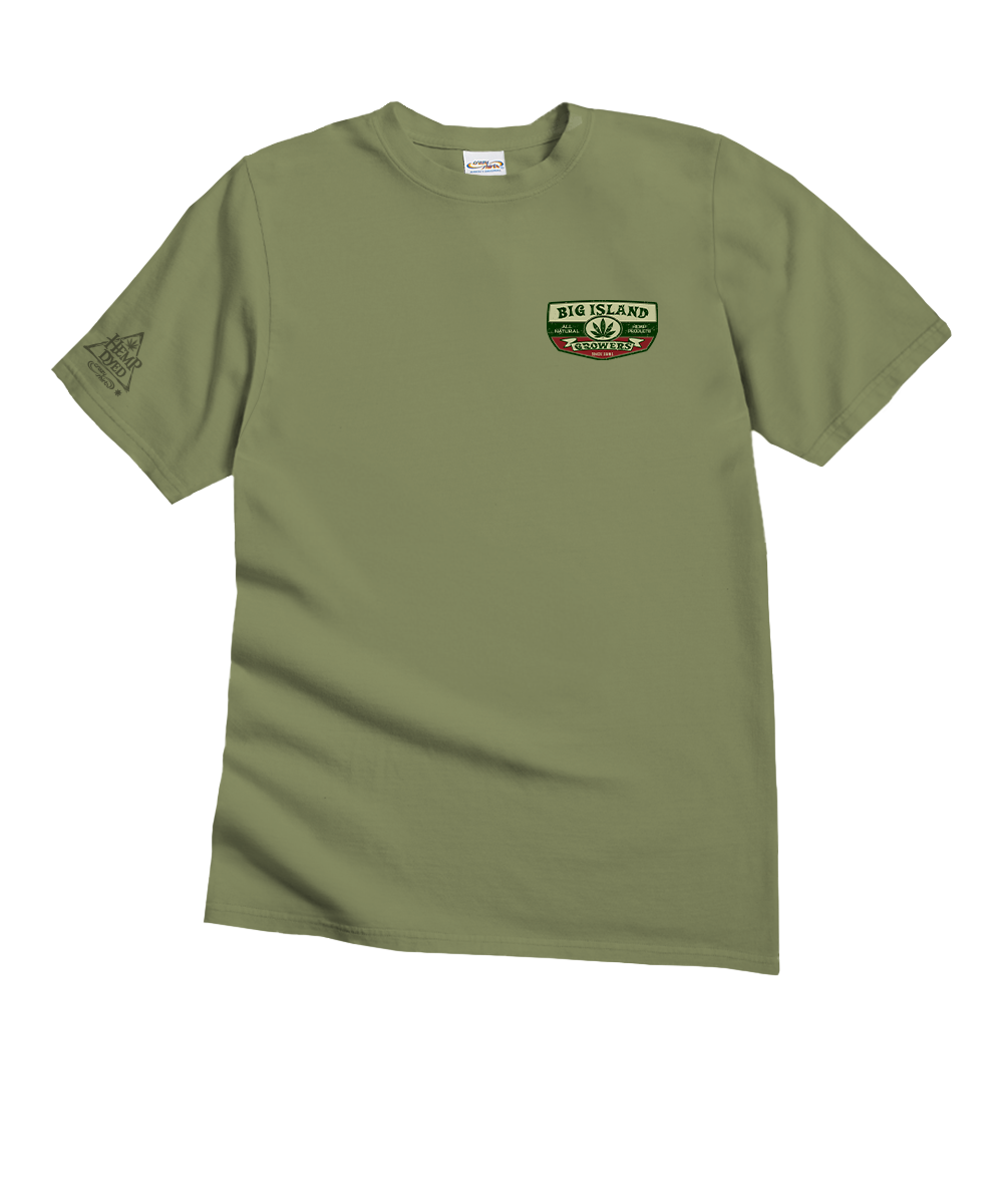 Big Island Growers - Hemp Dyed Short Sleeve Crewneck T-Shirt 2 Big Island Growers - Hemp Dyed Short Sleeve Crewneck T-Shirt