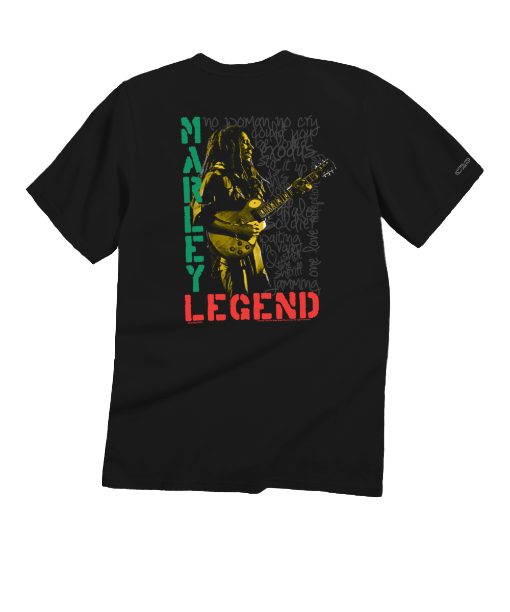 Bob Marley Legend - Black Short Sleeve Crewneck T-Shirt