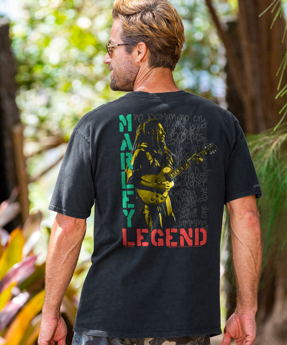Bob Marley Legend - Black Short Sleeve Crewneck T-Shirt 2 Bob Marley Legend - Black Short Sleeve Crewneck T-Shirt