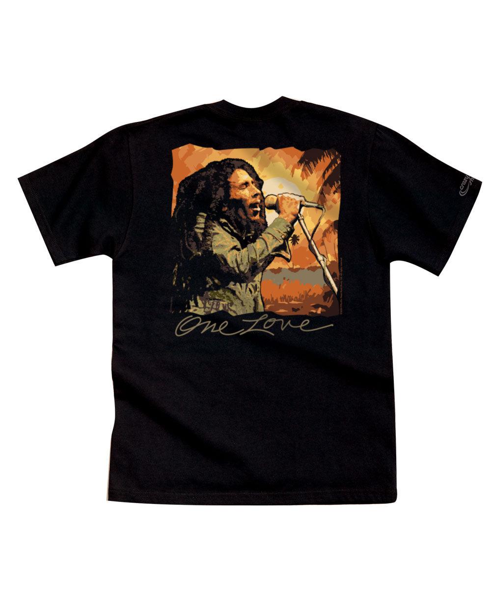 Bob Marley One Love - Black Short Sleeve Crewneck T-Shirt 1 Bob Marley One Love - Black Short Sleeve Crewneck T-Shirt