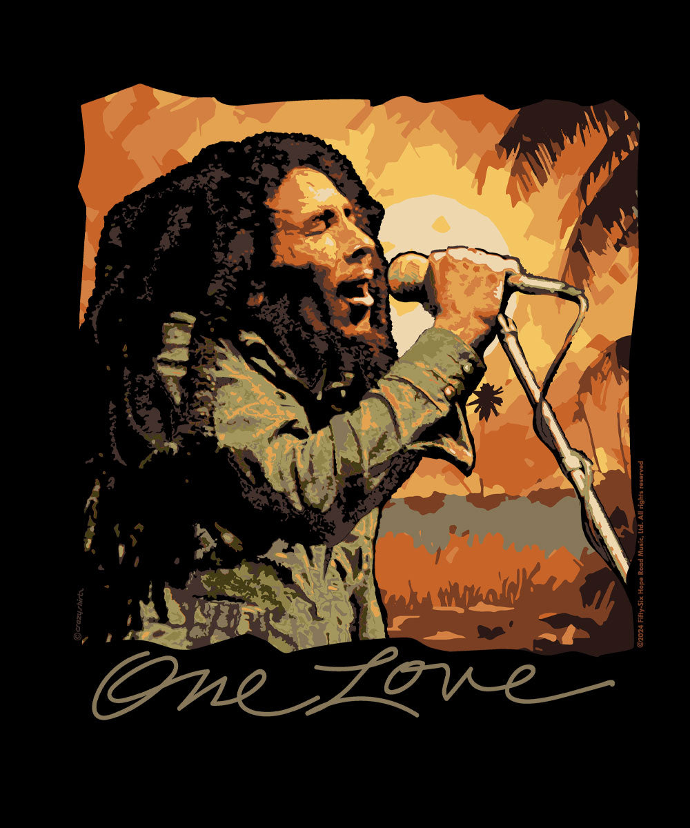 Bob Marley One Love - Black Short Sleeve Crewneck T-Shirt 5 Bob Marley One Love - Black Short Sleeve Crewneck T-Shirt