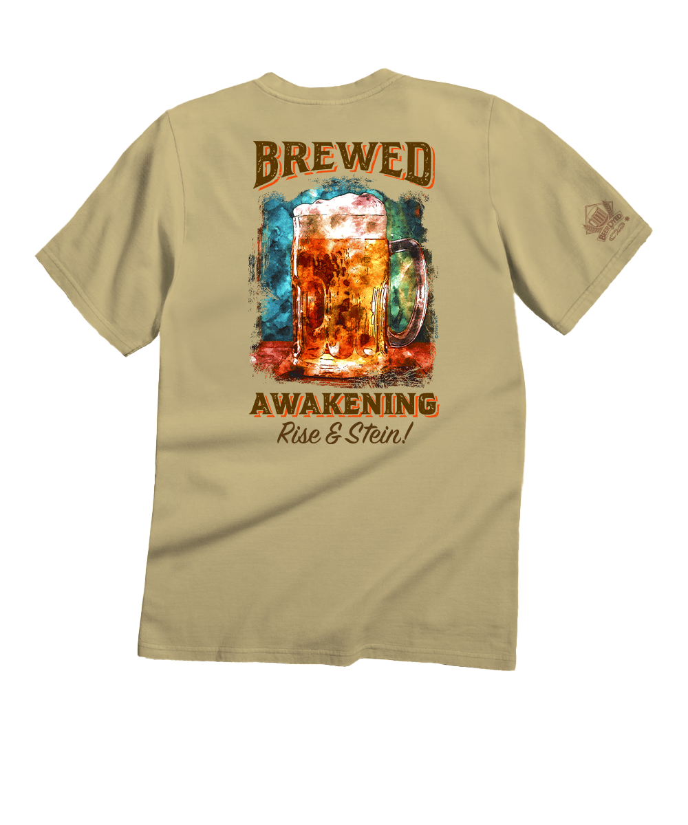 Brewed Awakening - Beer Dyed Short Sleeve Crewneck T-Shirt 1 Brewed Awakening - Beer Dyed Short Sleeve Crewneck T-Shirt