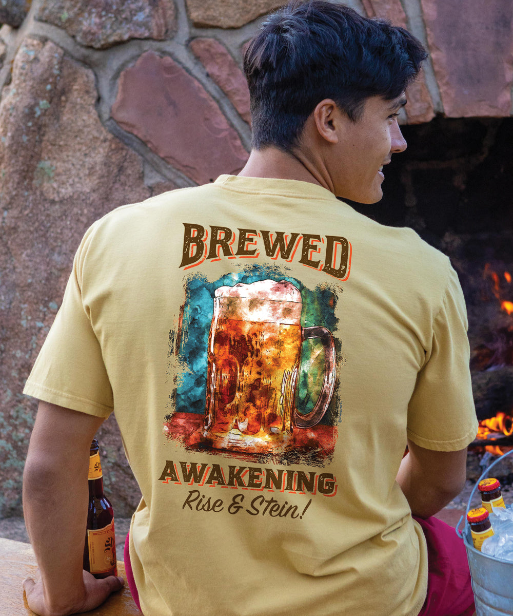 Brewed Awakening - Beer Dyed Short Sleeve Crewneck T-Shirt 2 Brewed Awakening - Beer Dyed Short Sleeve Crewneck T-Shirt