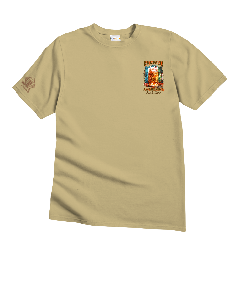 Brewed Awakening - Beer Dyed Short Sleeve Crewneck T-Shirt 4 Brewed Awakening - Beer Dyed Short Sleeve Crewneck T-Shirt
