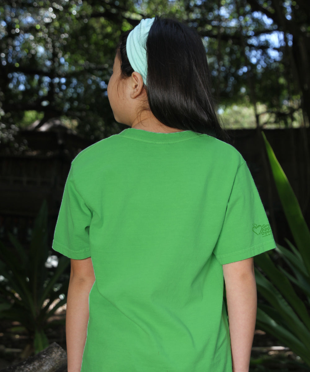 Butterfly Bouquet - Green Apple Dyed Short Sleeve Crewneck T-Shirt 3 Butterfly Bouquet - Green Apple Dyed Short Sleeve Crewneck T-Shirt
