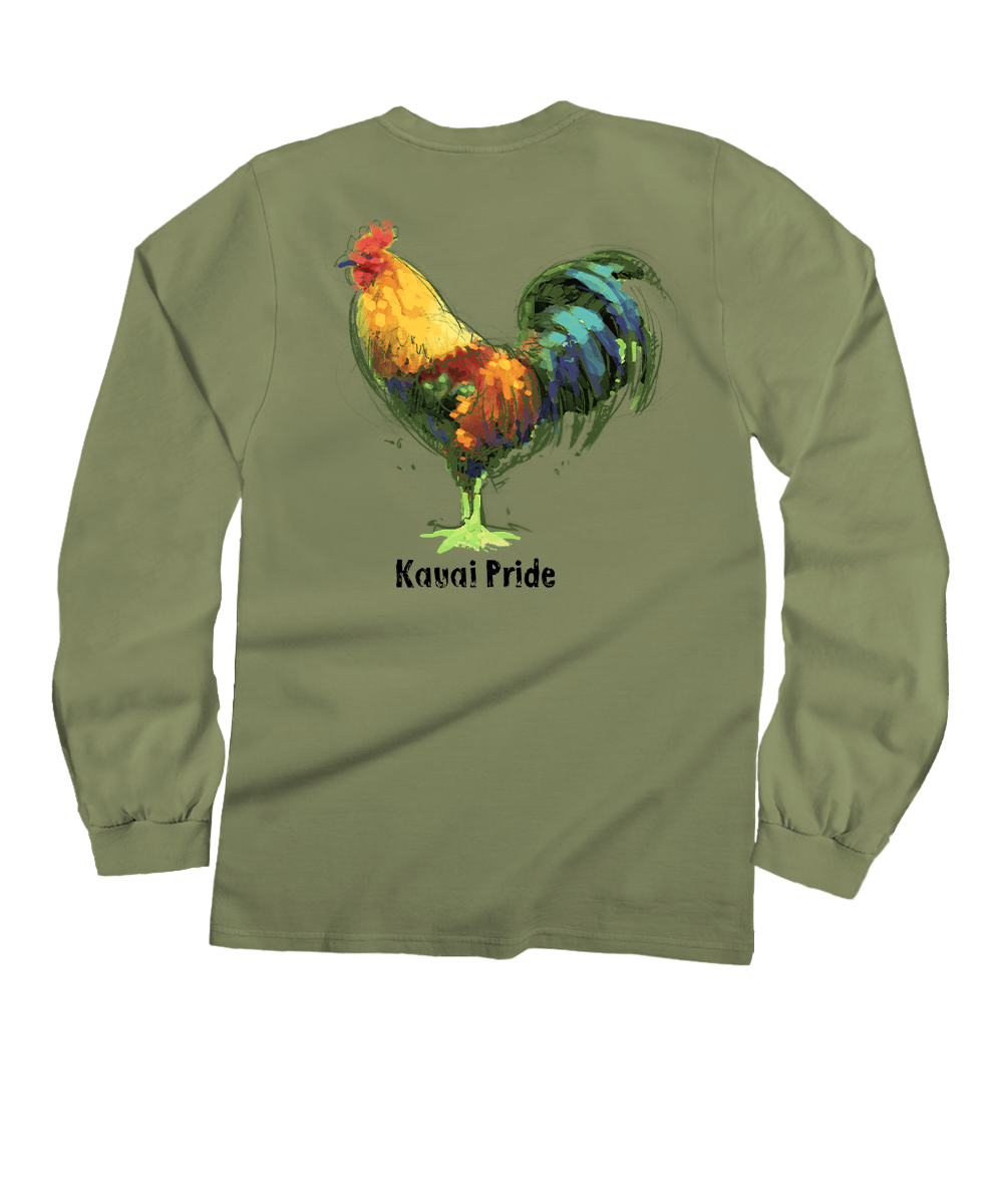 Chicken Scratch - Hemp Dyed Long Sleeve Crewneck T-Shirt 1 Chicken Scratch - Hemp Dyed Long Sleeve Crewneck T-Shirt