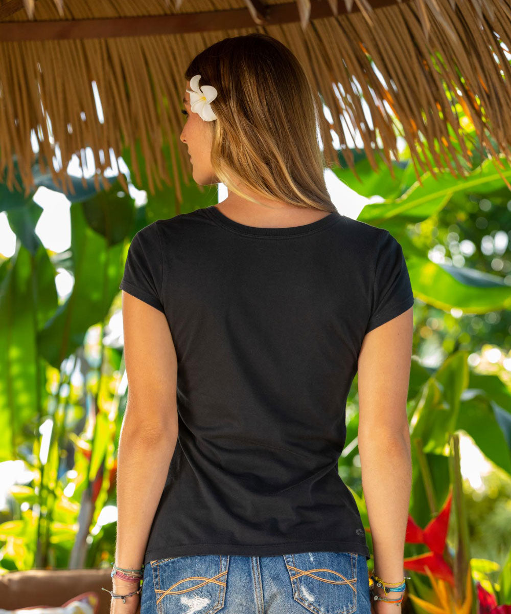 Chicken Scratch - Jet Black Short Sleeve Pima T-Shirt 3 Chicken Scratch - Jet Black Short Sleeve Pima T-Shirt