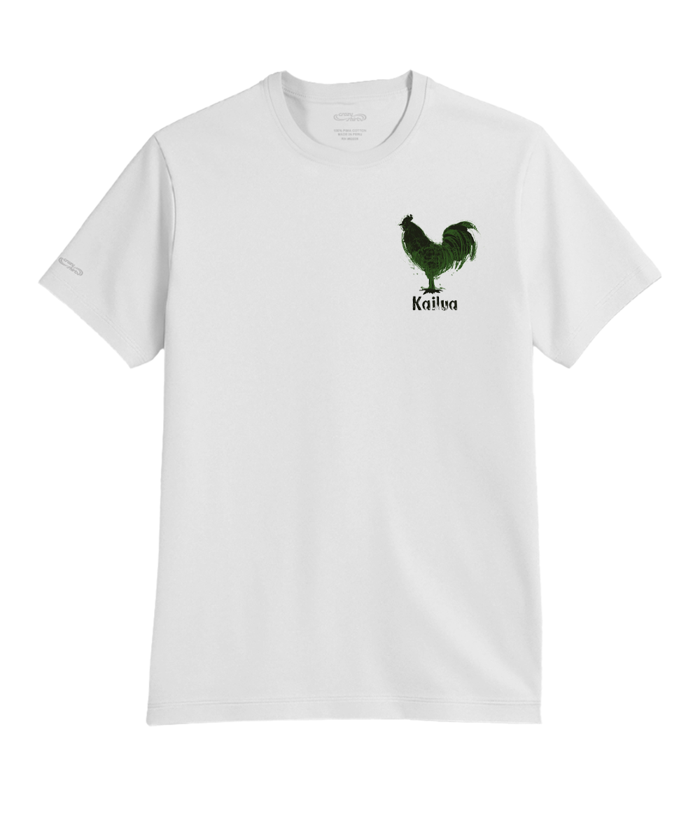 Chicken Scratch - White Short Sleeve Pima T-Shirt 4 Chicken Scratch - White Short Sleeve Pima T-Shirt