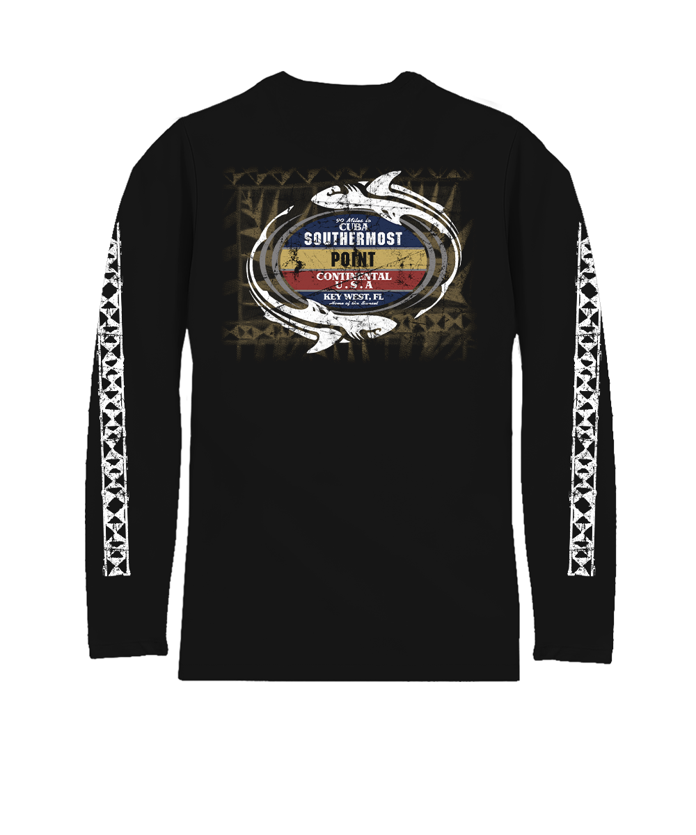 Circling Buoy - Jet Black Long Sleeve Pima T-Shirt