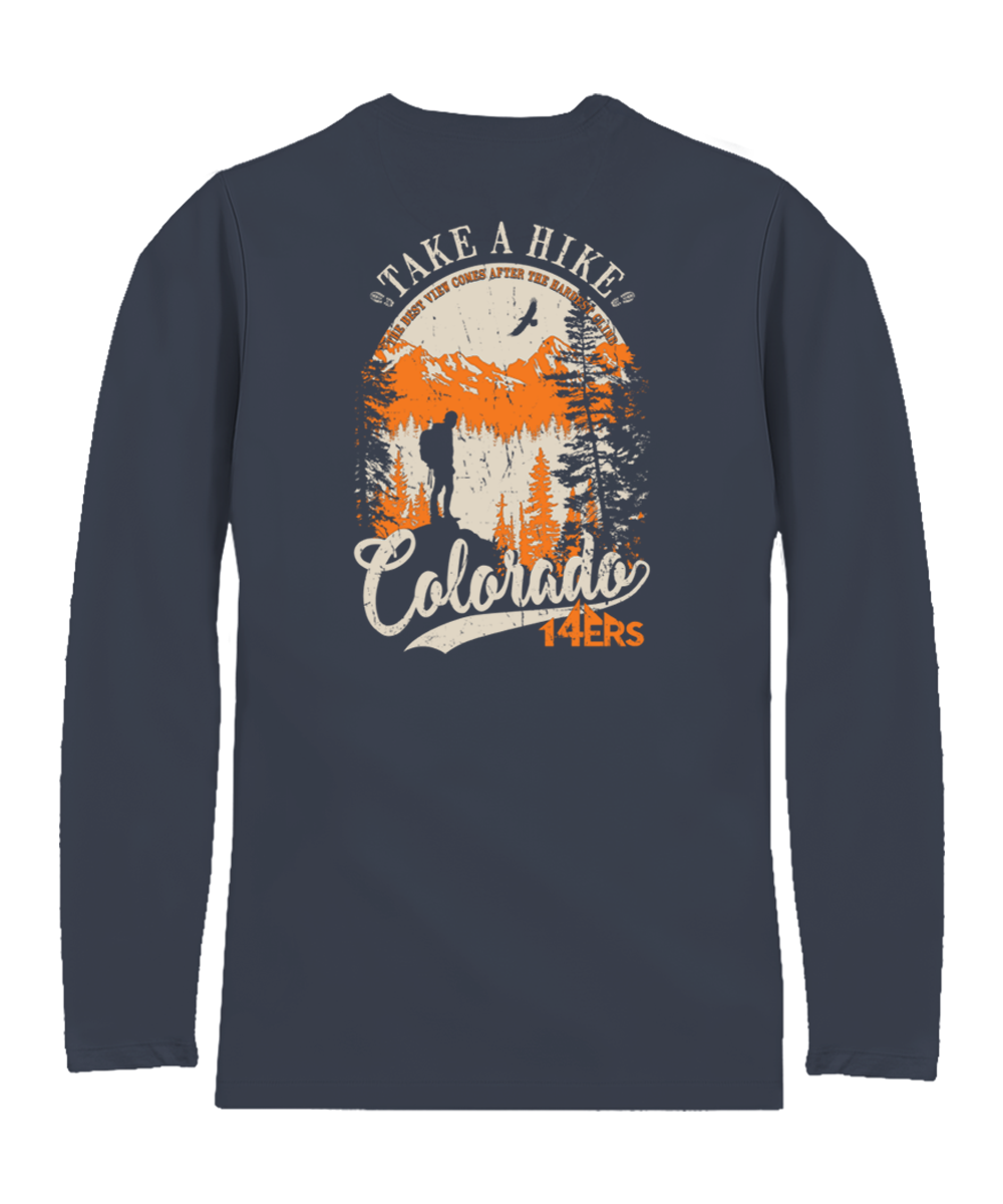 Colorado 14Ers - Smoke Long Sleeve Pima T-Shirt 1 Colorado 14Ers - Smoke Long Sleeve Pima T-Shirt