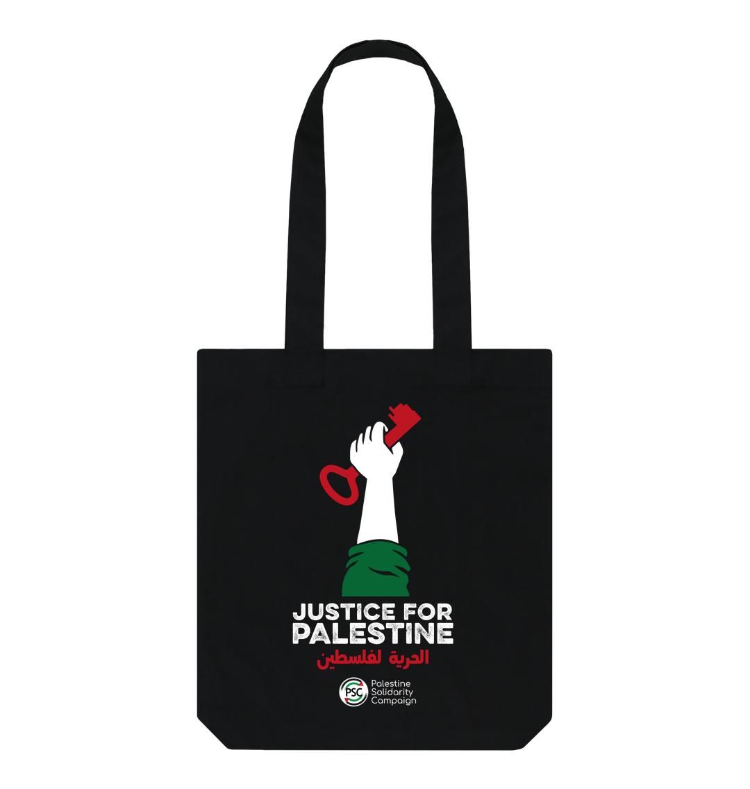 Tote Bag - Justice for Palestine Black 3 Tote Bag - Justice for Palestine Black