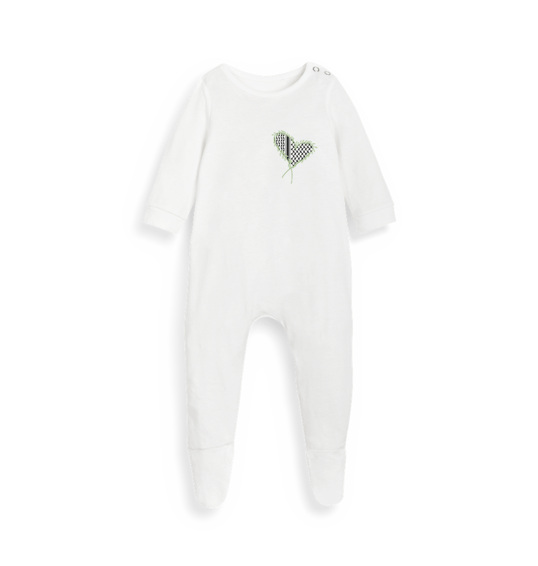 Keffiyeh "Heart " - Baby Sleepsuit