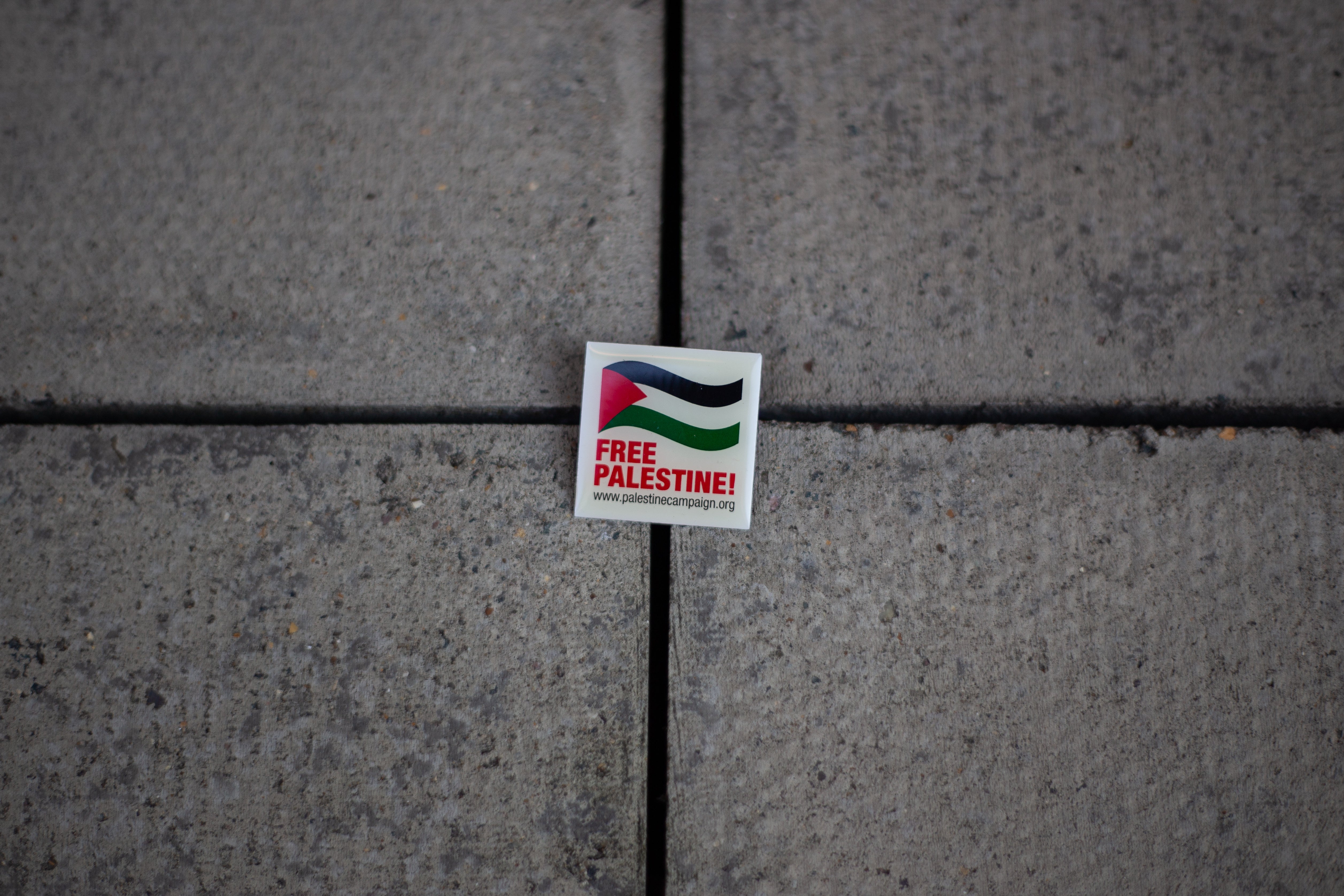 Free Palestine Square Enamel Pin Badge