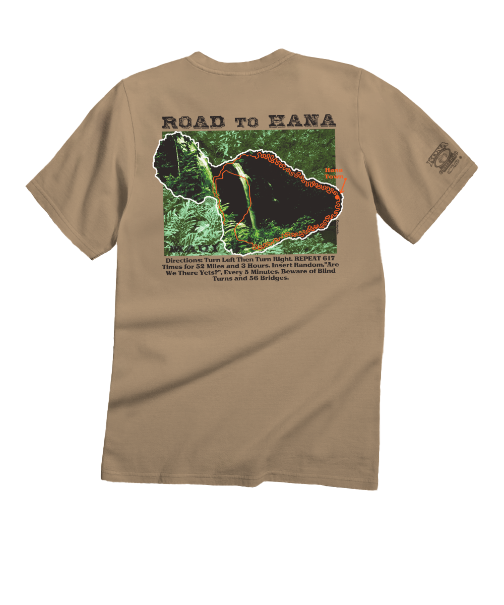 Crazy Road To Hana - Kona Coffee Dyed Short Sleeve Crewneck T-Shirt