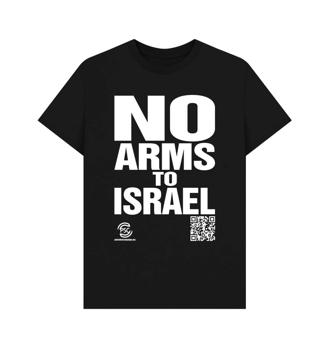 No Arms To Israel Black T-shirt