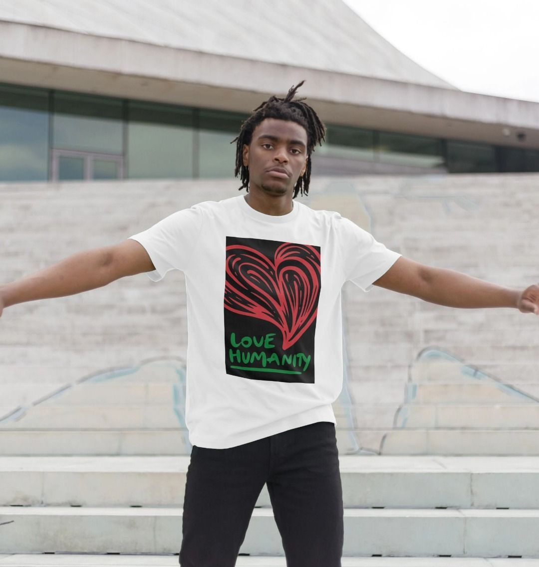 Unisex T-Shirt - Love Humanity Red and Black 3 Unisex T-Shirt - Love Humanity Red and Black