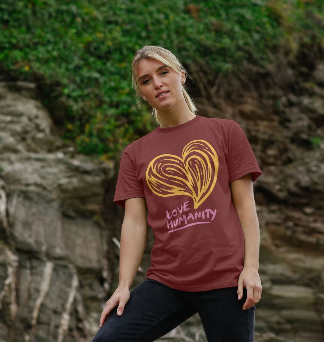 Unisex T-shirt - Love Humanity - Yellow 3 Unisex T-shirt - Love Humanity - Yellow