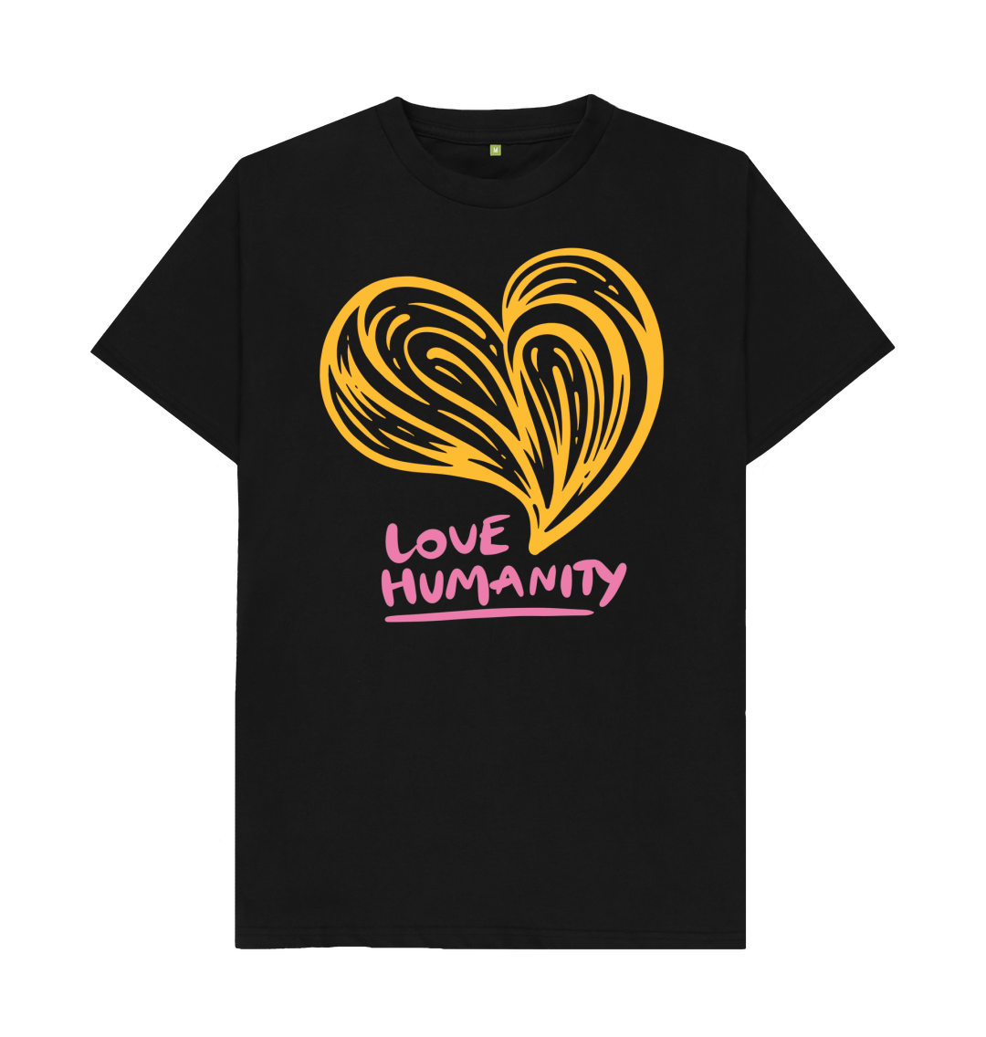Unisex T-shirt - Love Humanity - Yellow 7 Unisex T-shirt - Love Humanity - Yellow