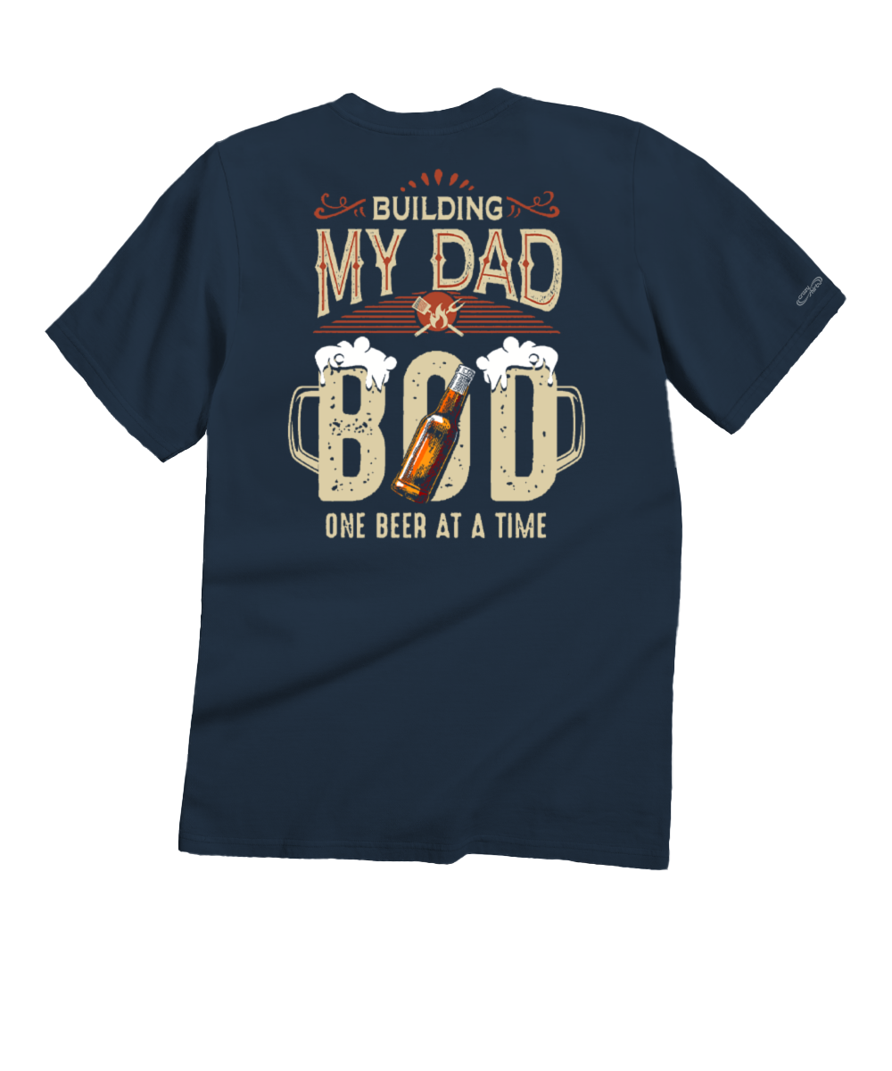 Dad Bod - Navy Short Sleeve Crewneck T-Shirt