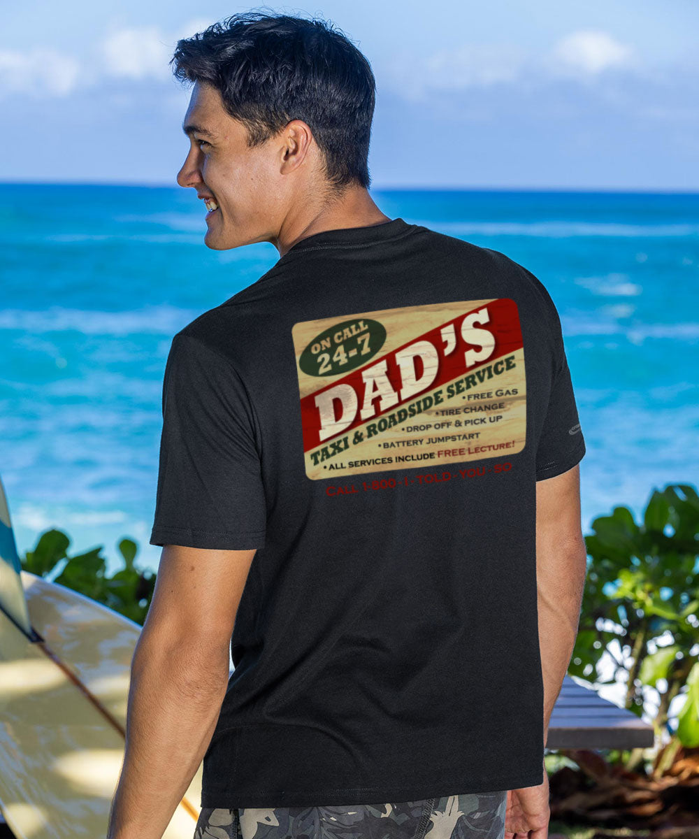 Dads Taxi - Black Short Sleeve Crewneck T-Shirt 2 Dads Taxi - Black Short Sleeve Crewneck T-Shirt