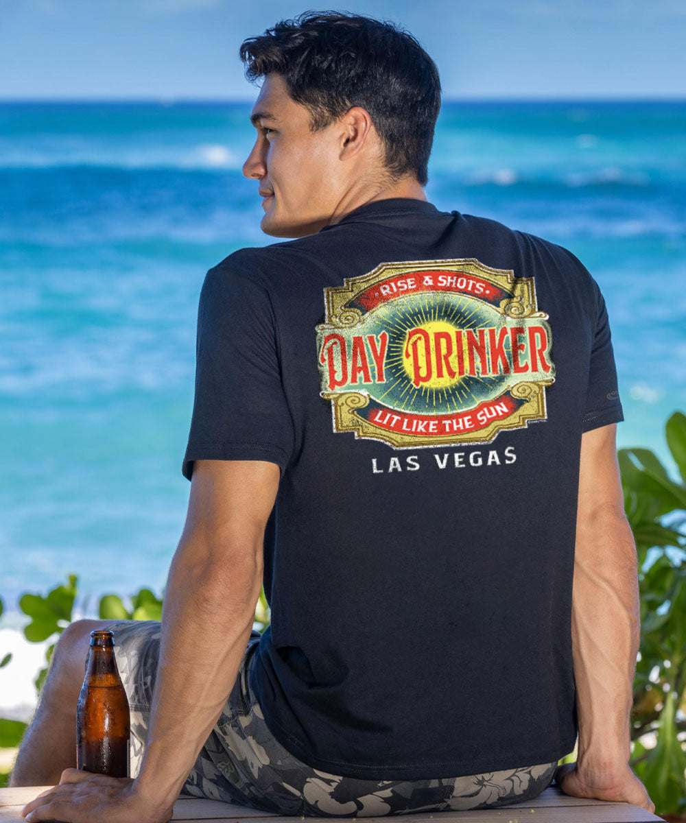 Day Drinker - Black Short Sleeve Crewneck T-Shirt 2 Day Drinker - Black Short Sleeve Crewneck T-Shirt