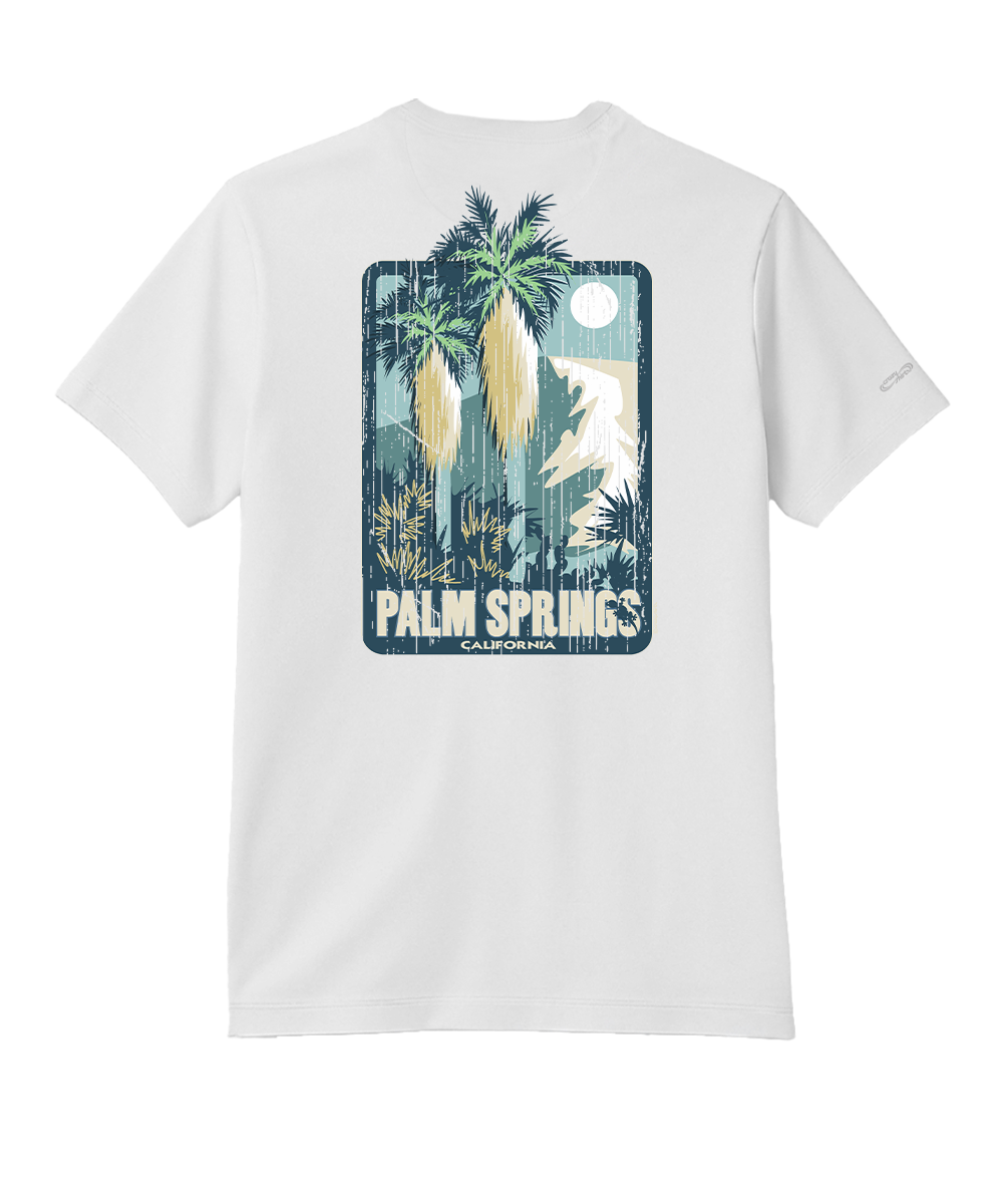 Desert Oasis - White Short Sleeve Pima T-Shirt 1 Desert Oasis - White Short Sleeve Pima T-Shirt