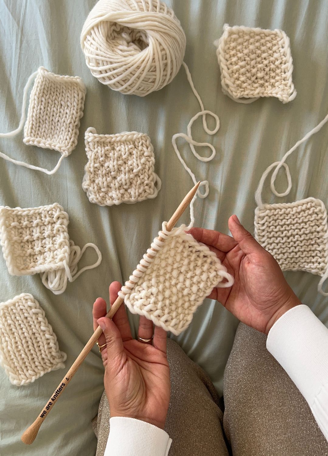 Stitch Sampler Kit: Learn The Basics Knitting Kit - Coming Soon 6 Stitch Sampler Kit: Learn The Basics Knitting Kit - Coming Soon