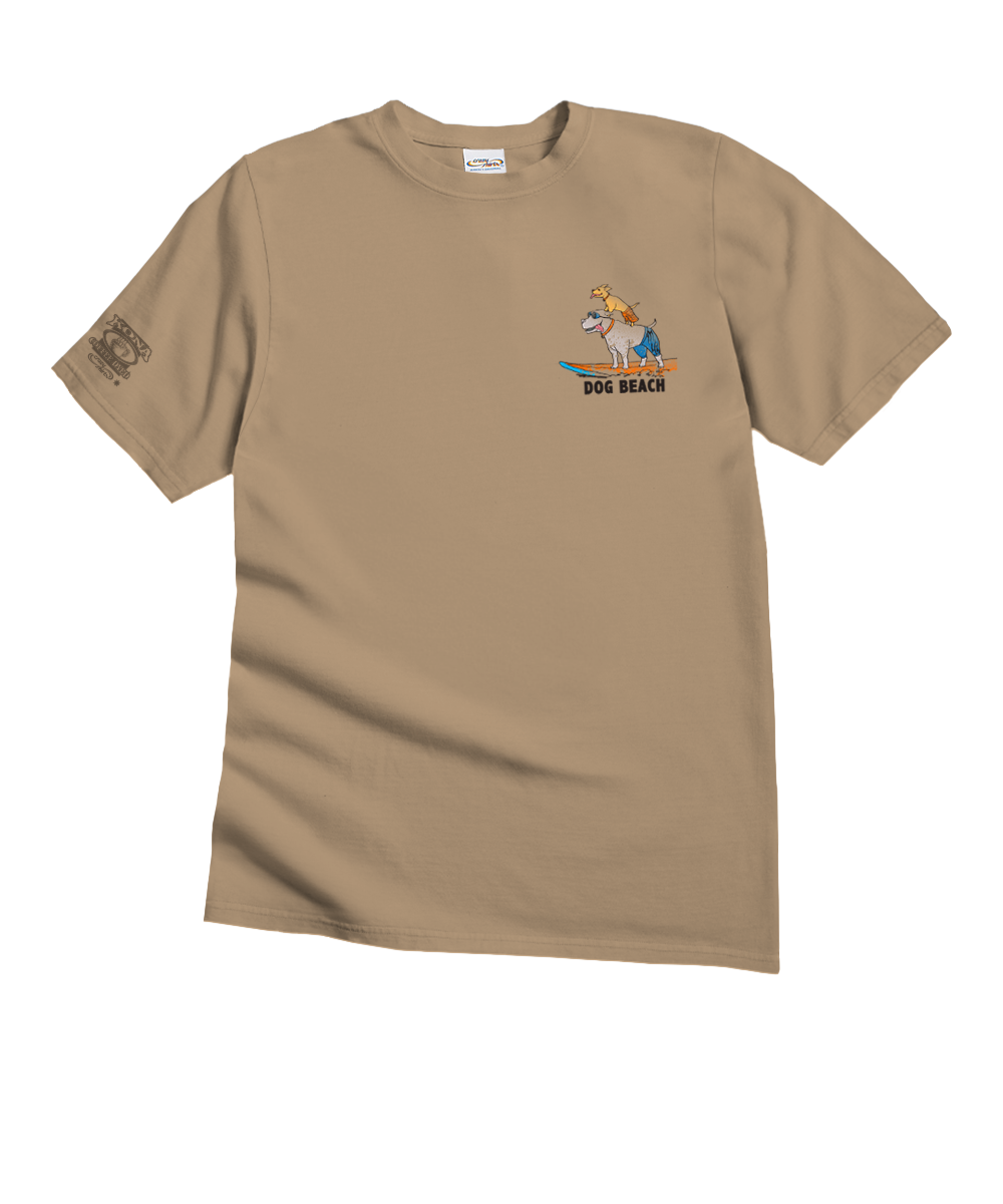 Dog Beach - Kona Coffee Dyed Short Sleeve Crewneck T-Shirt 4 Dog Beach - Kona Coffee Dyed Short Sleeve Crewneck T-Shirt