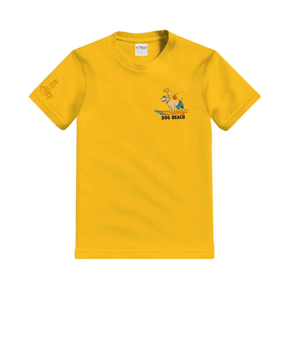 Dog Beach - Pineapple Dyed Short Sleeve Crewneck T-Shirt 2 Dog Beach - Pineapple Dyed Short Sleeve Crewneck T-Shirt