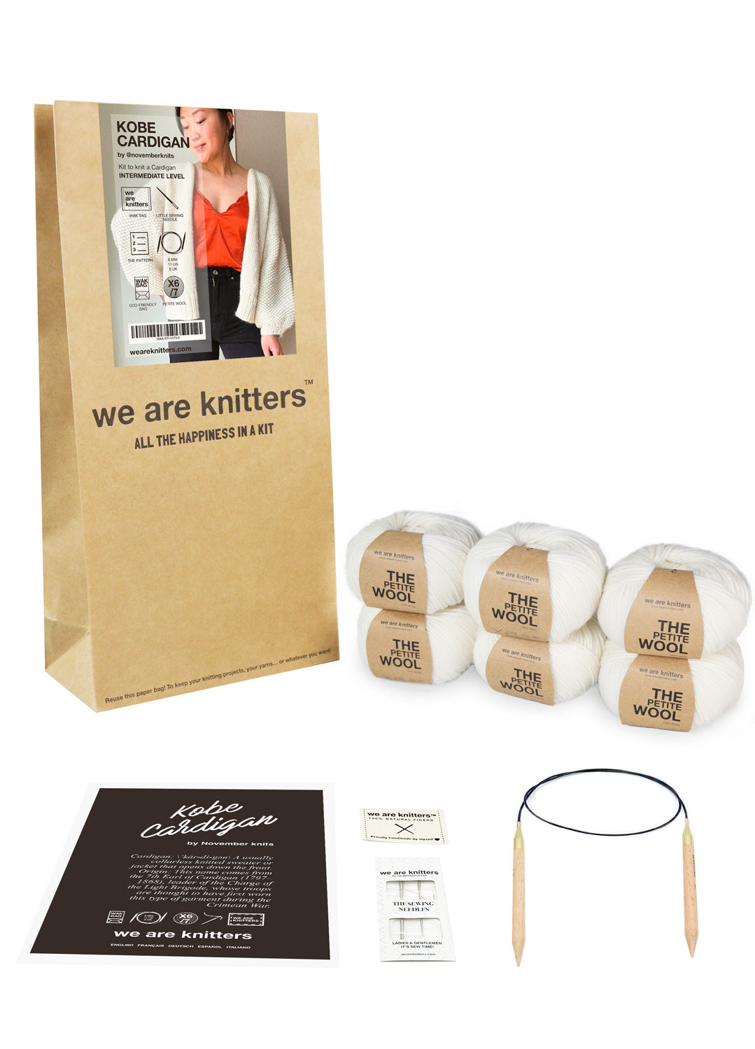 Kobe Cardigan WAK Edition x November Knits Kit 3 Kobe Cardigan WAK Edition x November Knits Kit