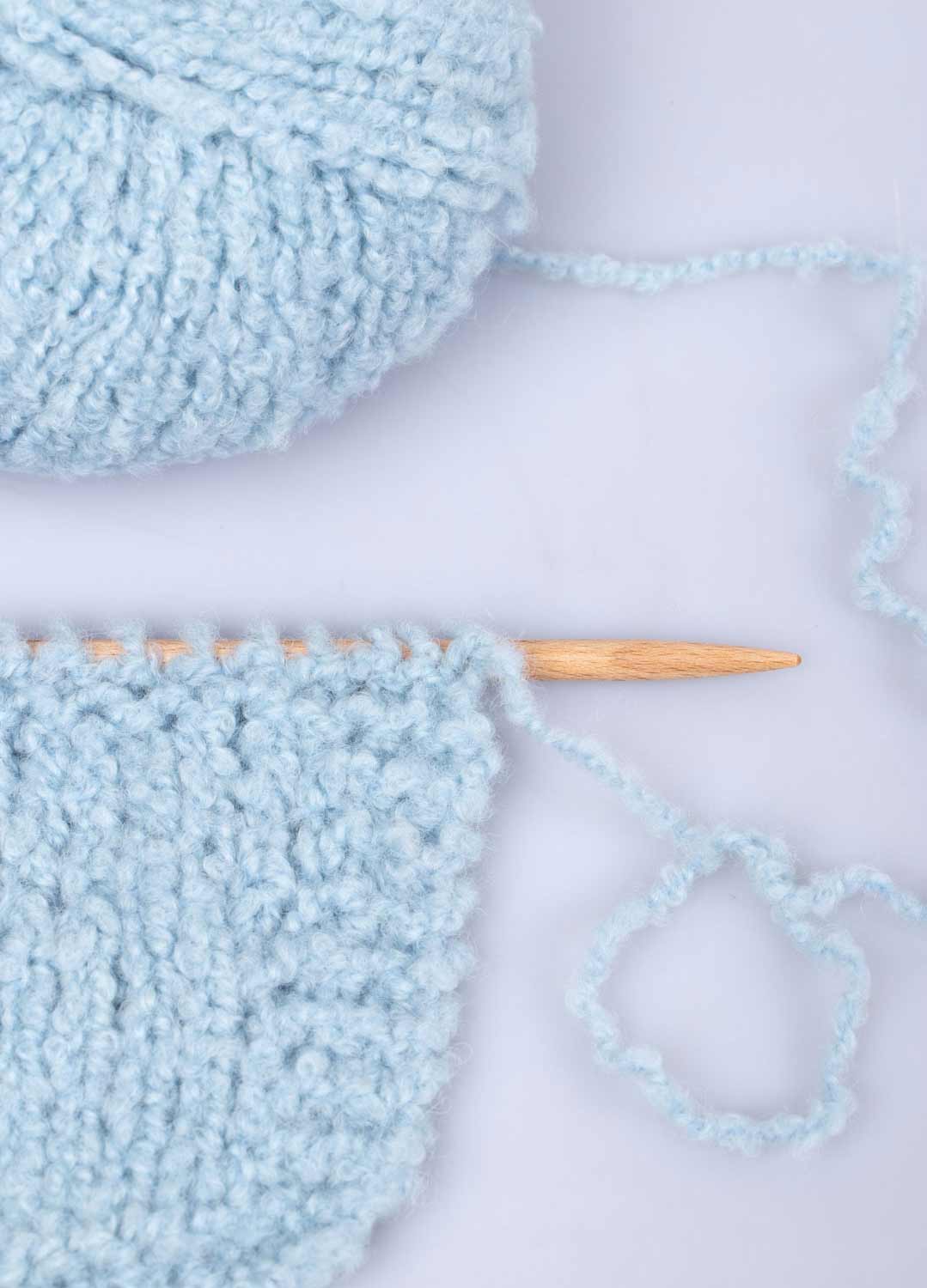 The Boucle Cloud Yarn Dusty Blue 3 The Boucle Cloud Yarn Dusty Blue