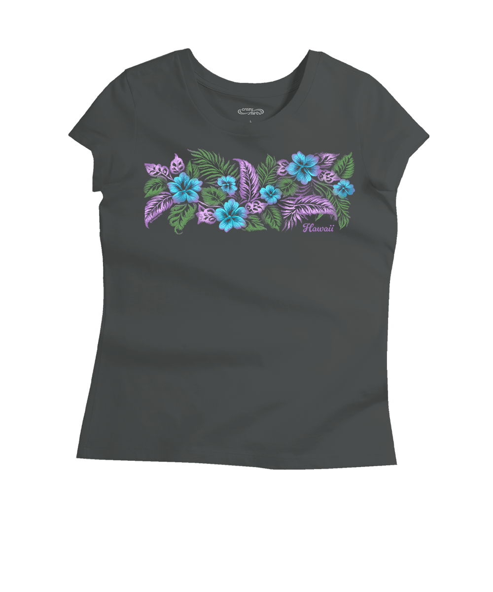 Elegant Floral Band - Graphite Short Sleeve Pima T-Shirt