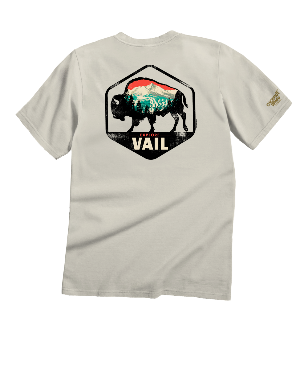 Explore Vail - Coconut Dyed Short Sleeve Crewneck T-Shirt