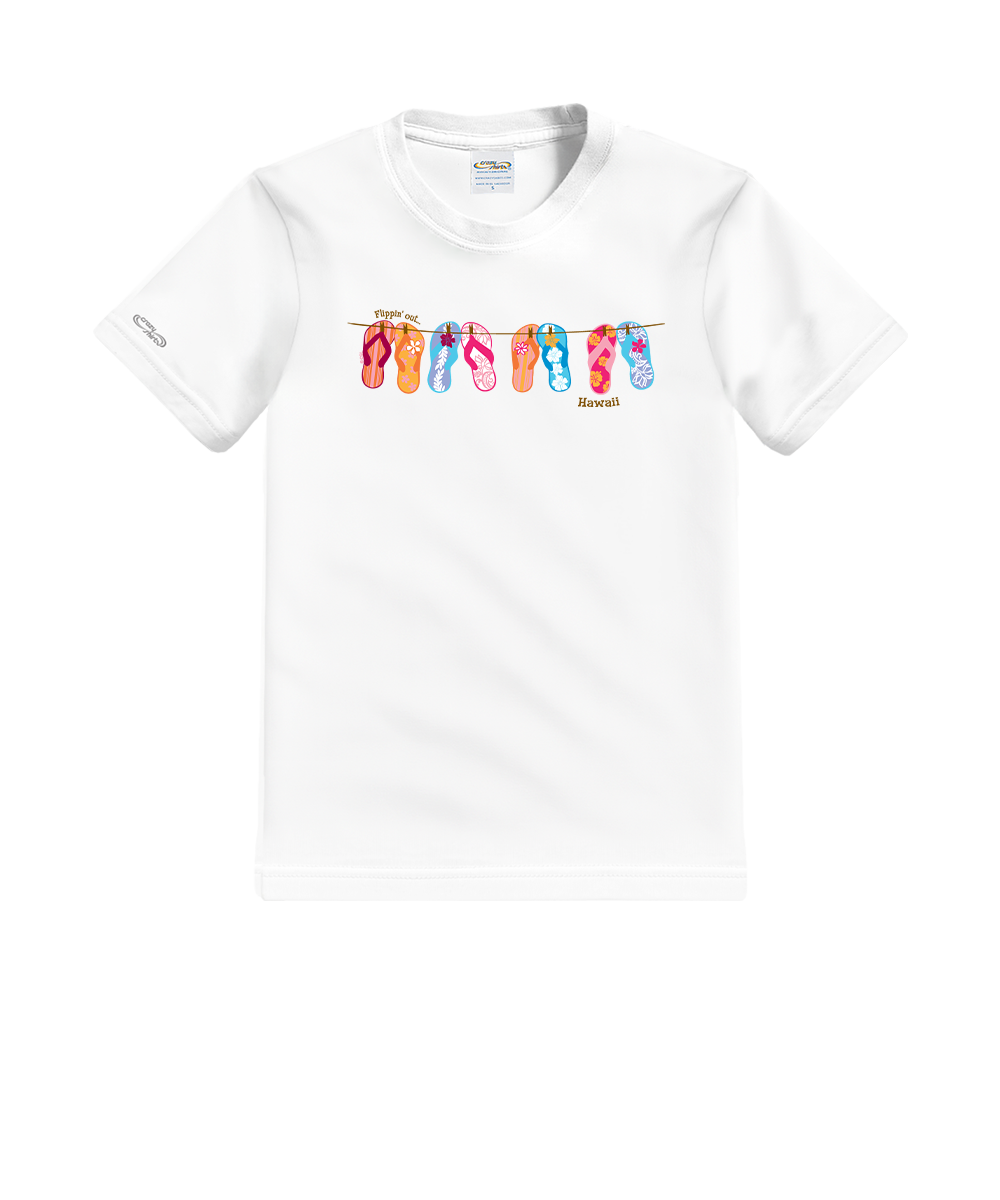 Flippin Out - White Short Sleeve Crewneck T-Shirt