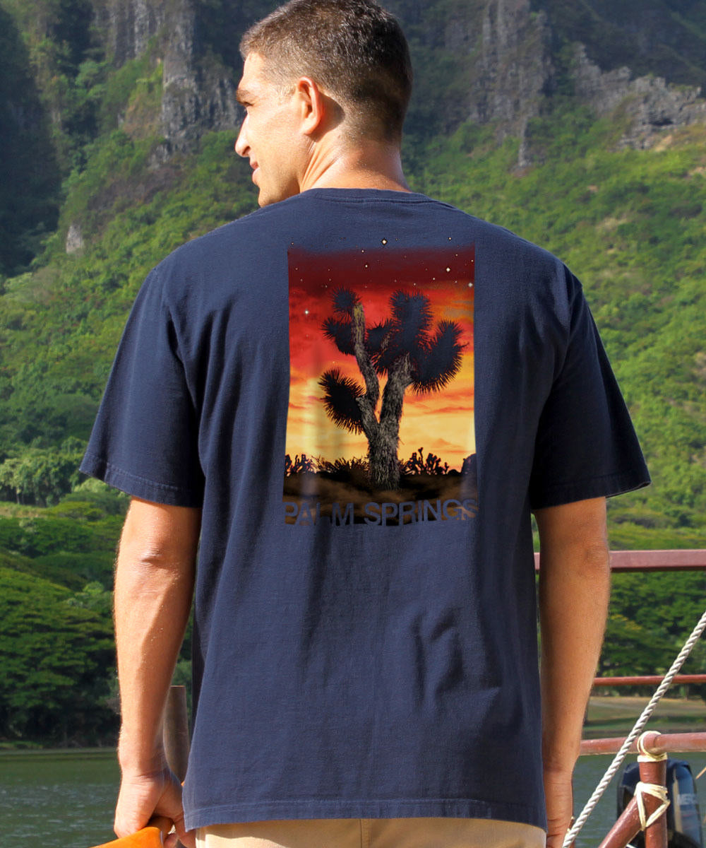 Garden Of The Sun - Navy Short Sleeve Crewneck T-Shirt 2 Garden Of The Sun - Navy Short Sleeve Crewneck T-Shirt