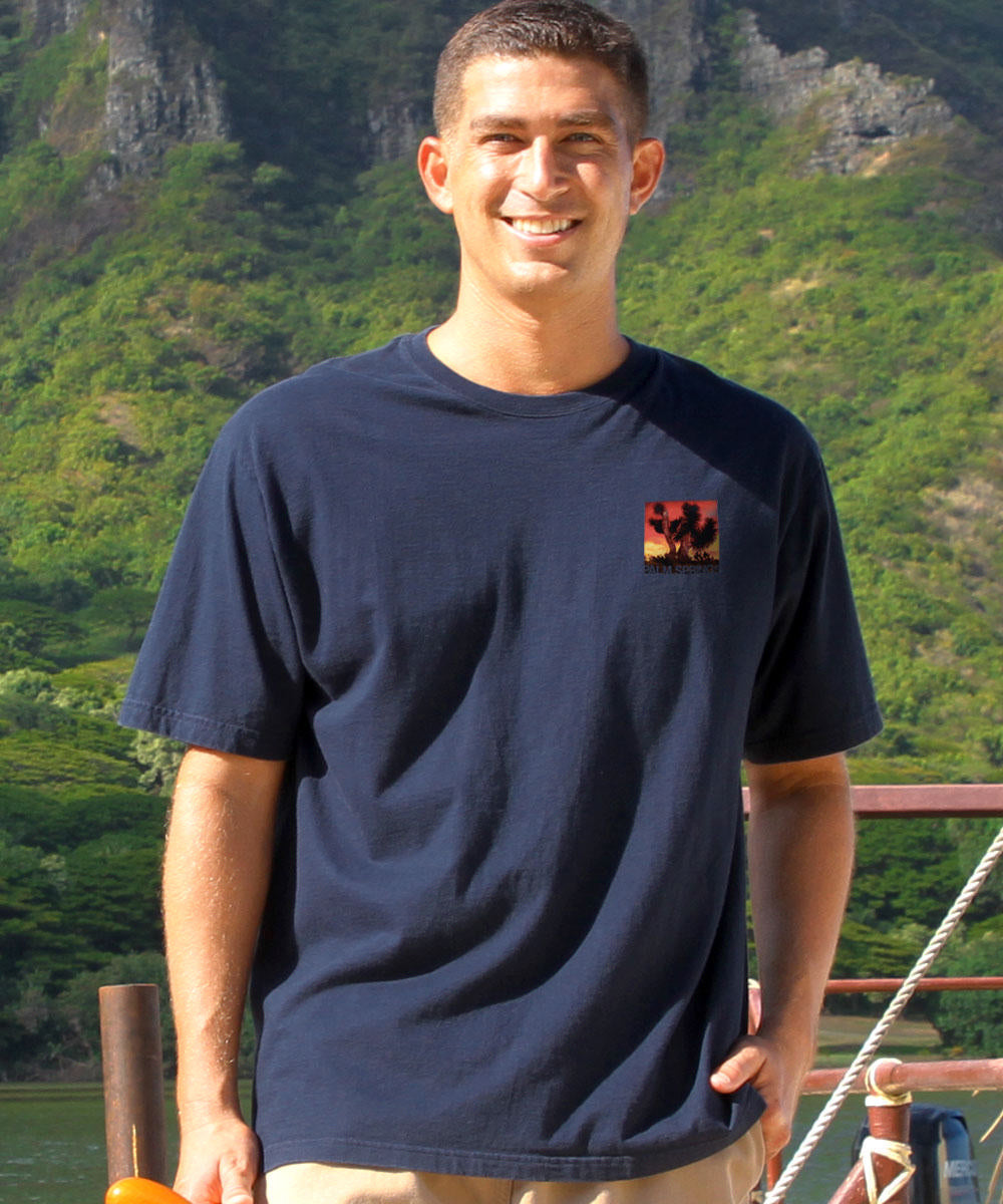 Garden Of The Sun - Navy Short Sleeve Crewneck T-Shirt 3 Garden Of The Sun - Navy Short Sleeve Crewneck T-Shirt