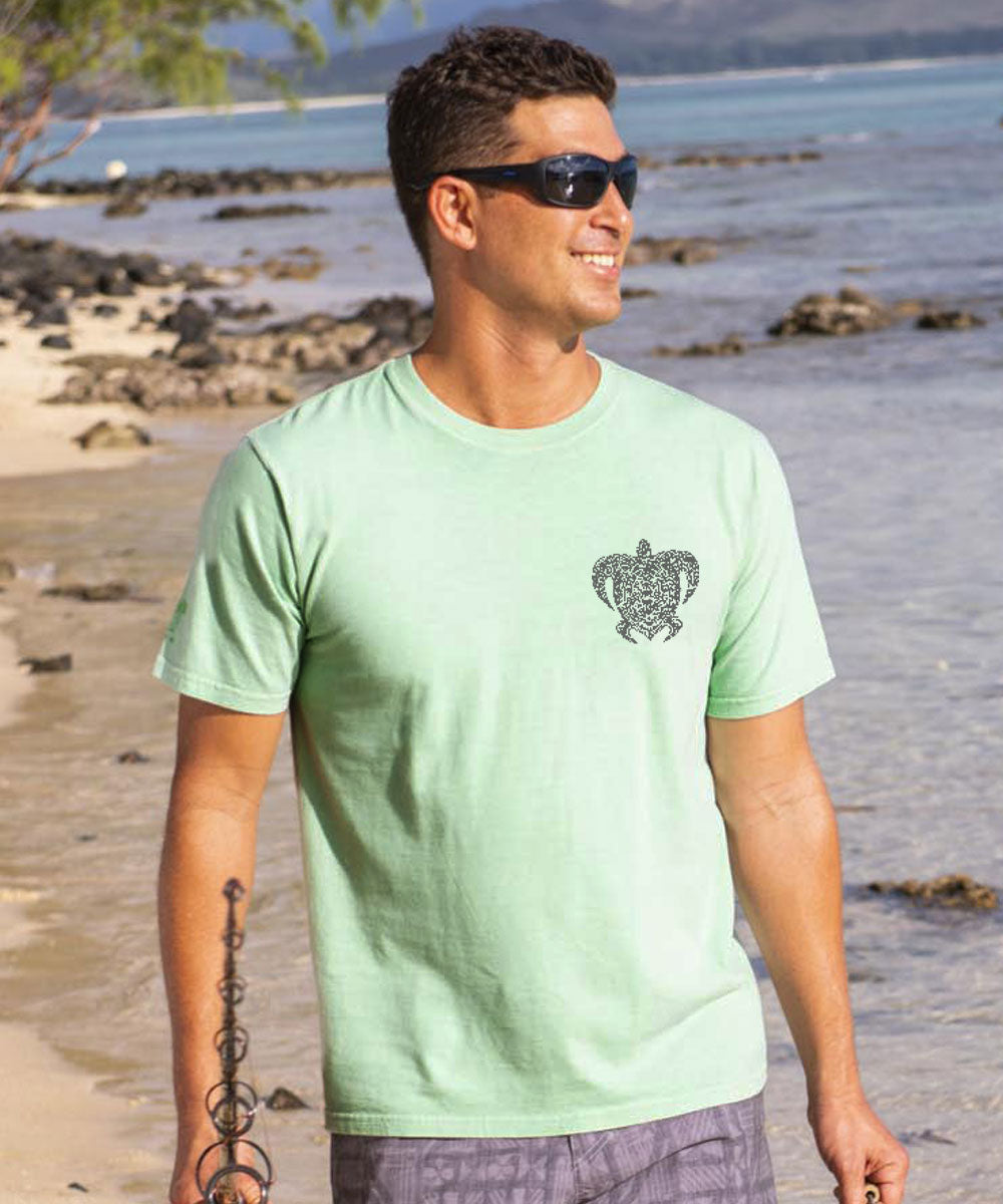 Good Luck Tribal Honu - Key Lime Dyed Short Sleeve Crewneck T-Shirt 3 Good Luck Tribal Honu - Key Lime Dyed Short Sleeve Crewneck T-Shirt