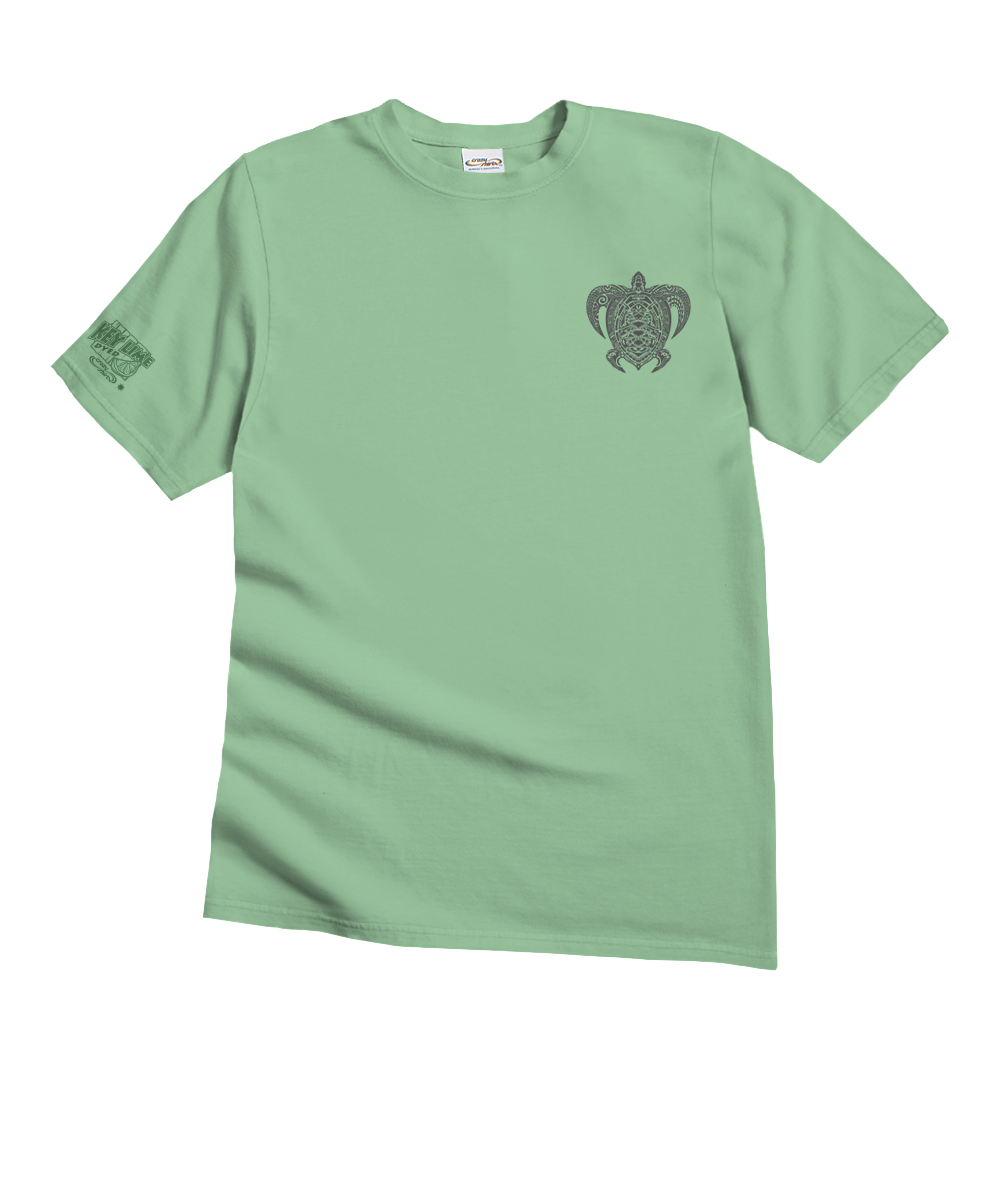 Good Luck Tribal Honu - Key Lime Dyed Short Sleeve Crewneck T-Shirt 4 Good Luck Tribal Honu - Key Lime Dyed Short Sleeve Crewneck T-Shirt