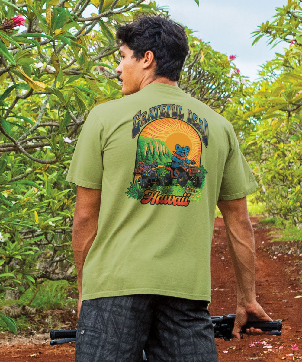 Grateful Dead ATV Koolau - Hemp Dyed Short Sleeve Crewneck T-Shirt 2 Grateful Dead ATV Koolau - Hemp Dyed Short Sleeve Crewneck T-Shirt