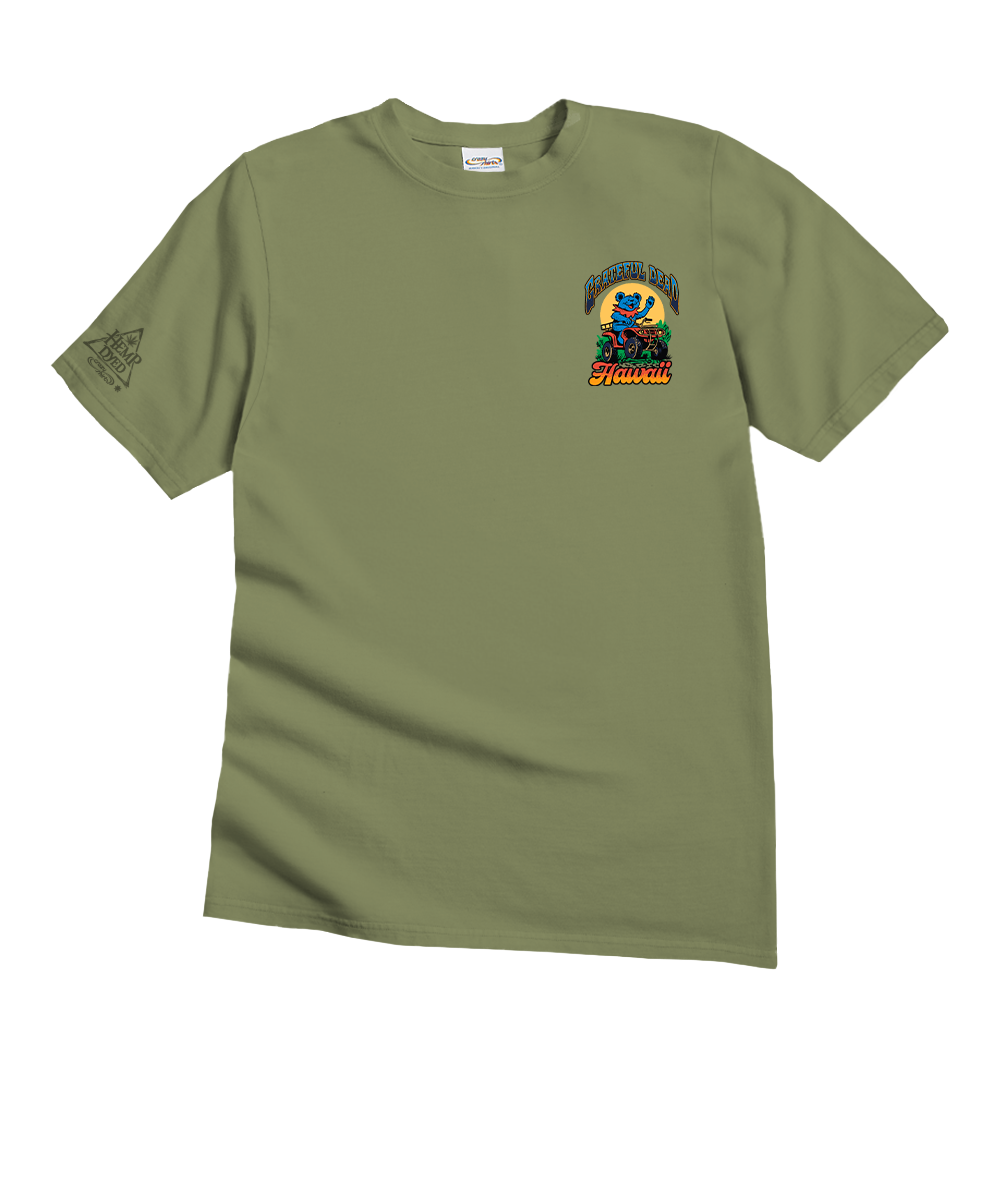 Grateful Dead ATV Koolau - Hemp Dyed Short Sleeve Crewneck T-Shirt 4 Grateful Dead ATV Koolau - Hemp Dyed Short Sleeve Crewneck T-Shirt