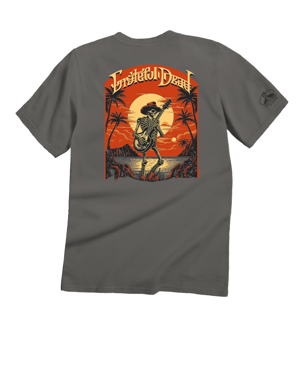 Grateful Dead Concert Poster - Crater Dyed® Short Sleeve Crewneck T-Shirt 1 Grateful Dead Concert Poster - Crater Dyed® Short Sleeve Crewneck T-Shirt
