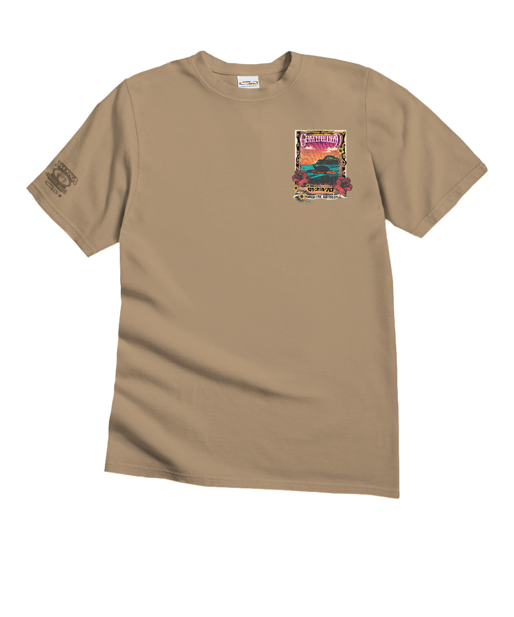 Grateful Dead Honolulu Concert - Kona Coffee Dyed Short Sleeve Crewneck T-Shirt 4 Grateful Dead Honolulu Concert - Kona Coffee Dyed Short Sleeve Crewneck T-Shirt