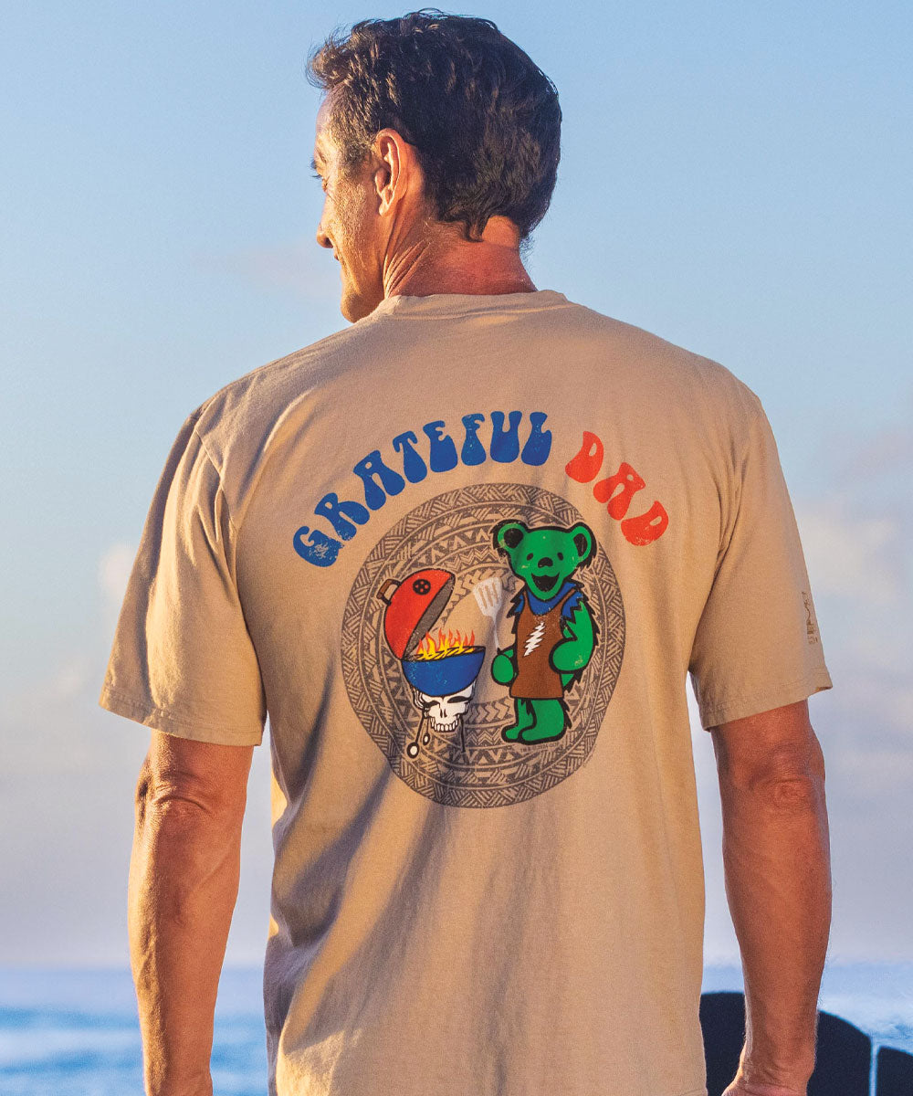 Grateful Dead Papa Bear Grills - Kona Coffee Dyed Short Sleeve Crewneck T-Shirt 2 Grateful Dead Papa Bear Grills - Kona Coffee Dyed Short Sleeve Crewneck T-Shirt