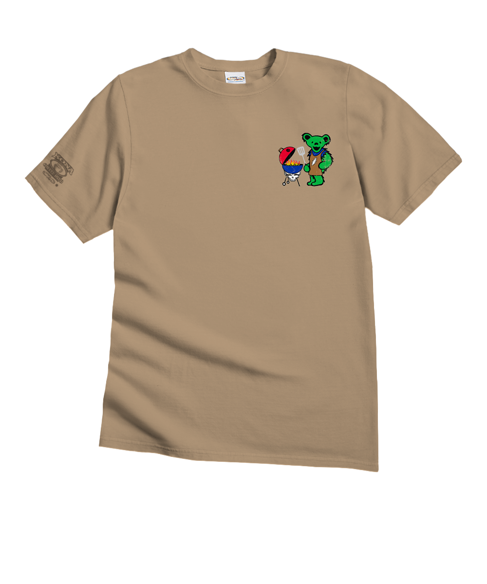 Grateful Dead Papa Bear Grills - Kona Coffee Dyed Short Sleeve Crewneck T-Shirt 4 Grateful Dead Papa Bear Grills - Kona Coffee Dyed Short Sleeve Crewneck T-Shirt